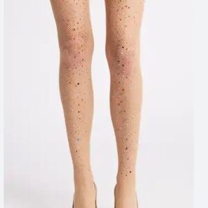 Free People Jewel Fish net tights one size new in package